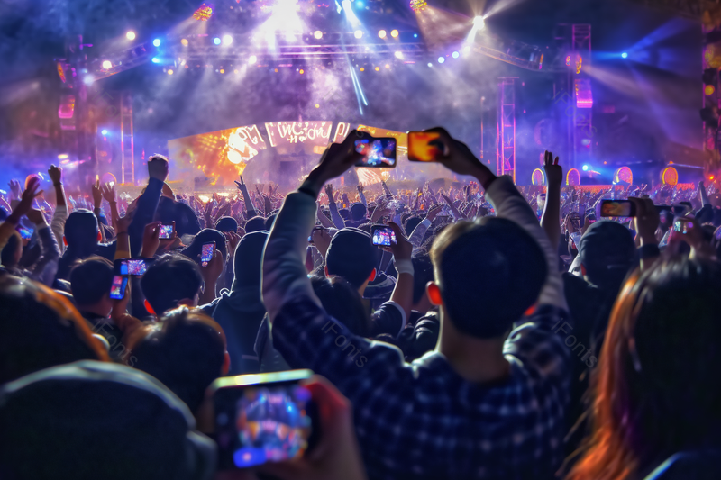 音乐节演唱会歌谣季狂热的舞台现场和观众,高清,摄影图,摄影图片,图片大全,摄影图免费下载